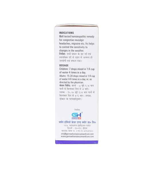 German Homeo Care & Cure Headache Drops (30ml)