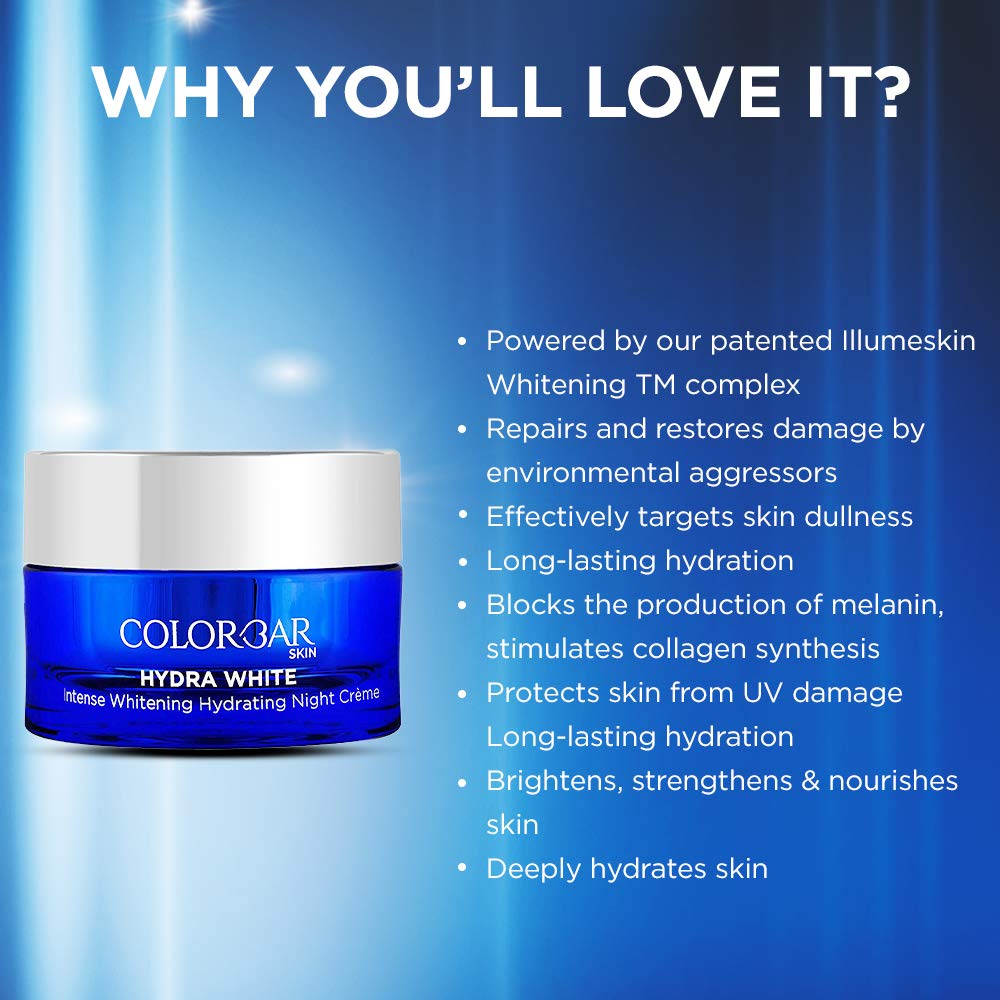 Colorbar Hydra White Intense Whitening Night Cream, 25g