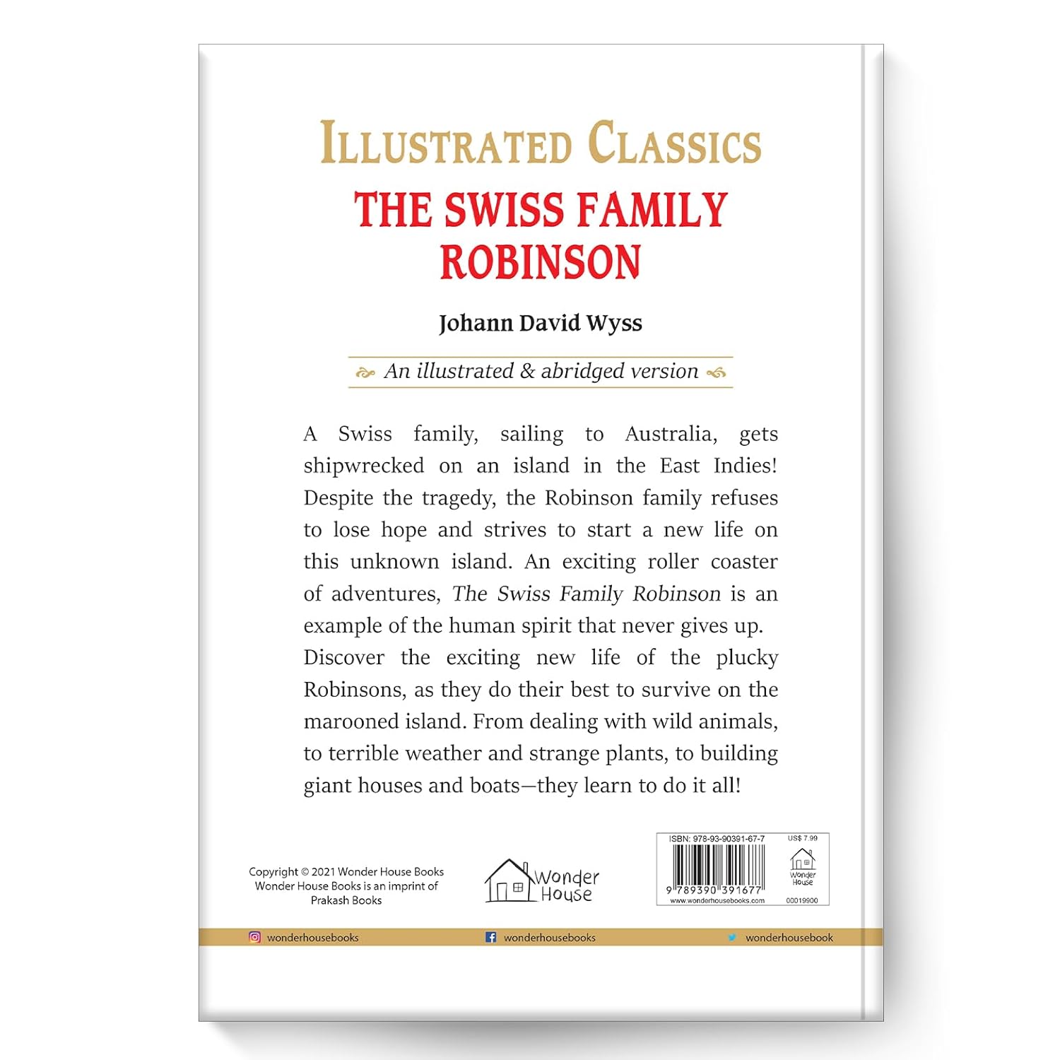 The Swiss Family Robinson: Abridged Novels With Review Questions Hardcover Book