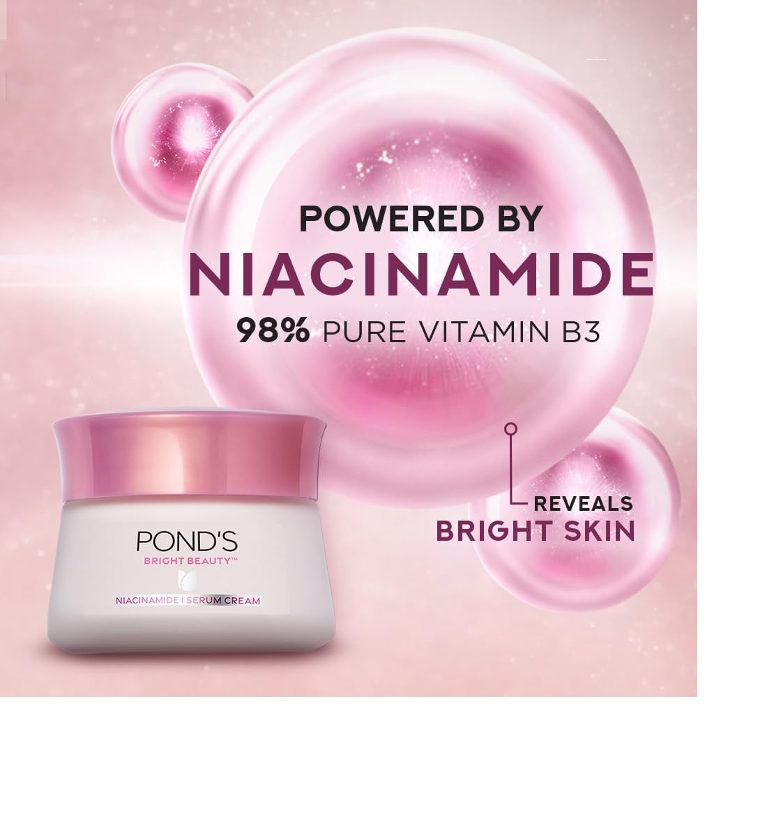 Pond's Bright Beauty SPF 15 Day Cream for Glowing Skin Daily Face Moisturizer- 50 G