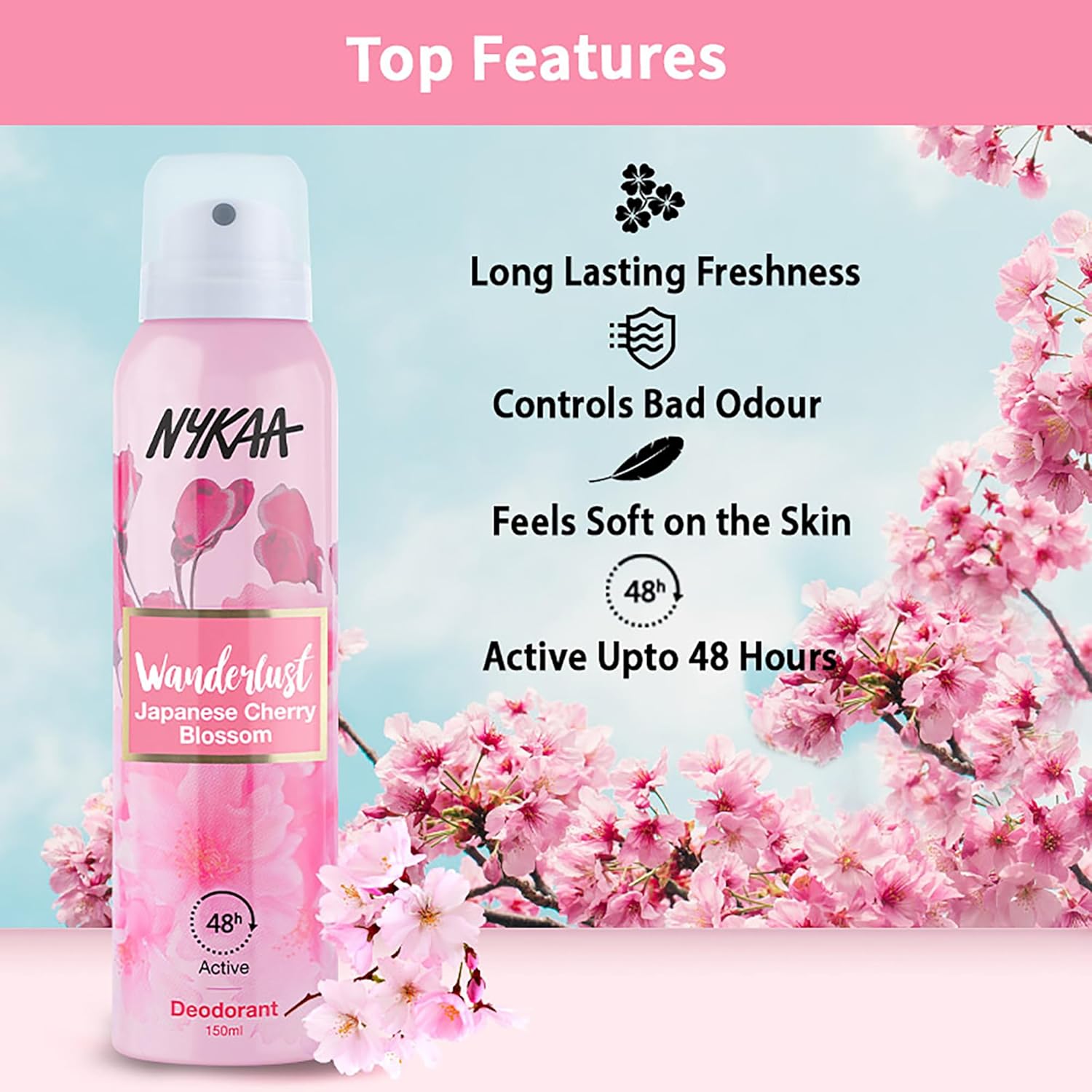 Nykaa Wanderlust Japanese Cherry Blossom Deodrant