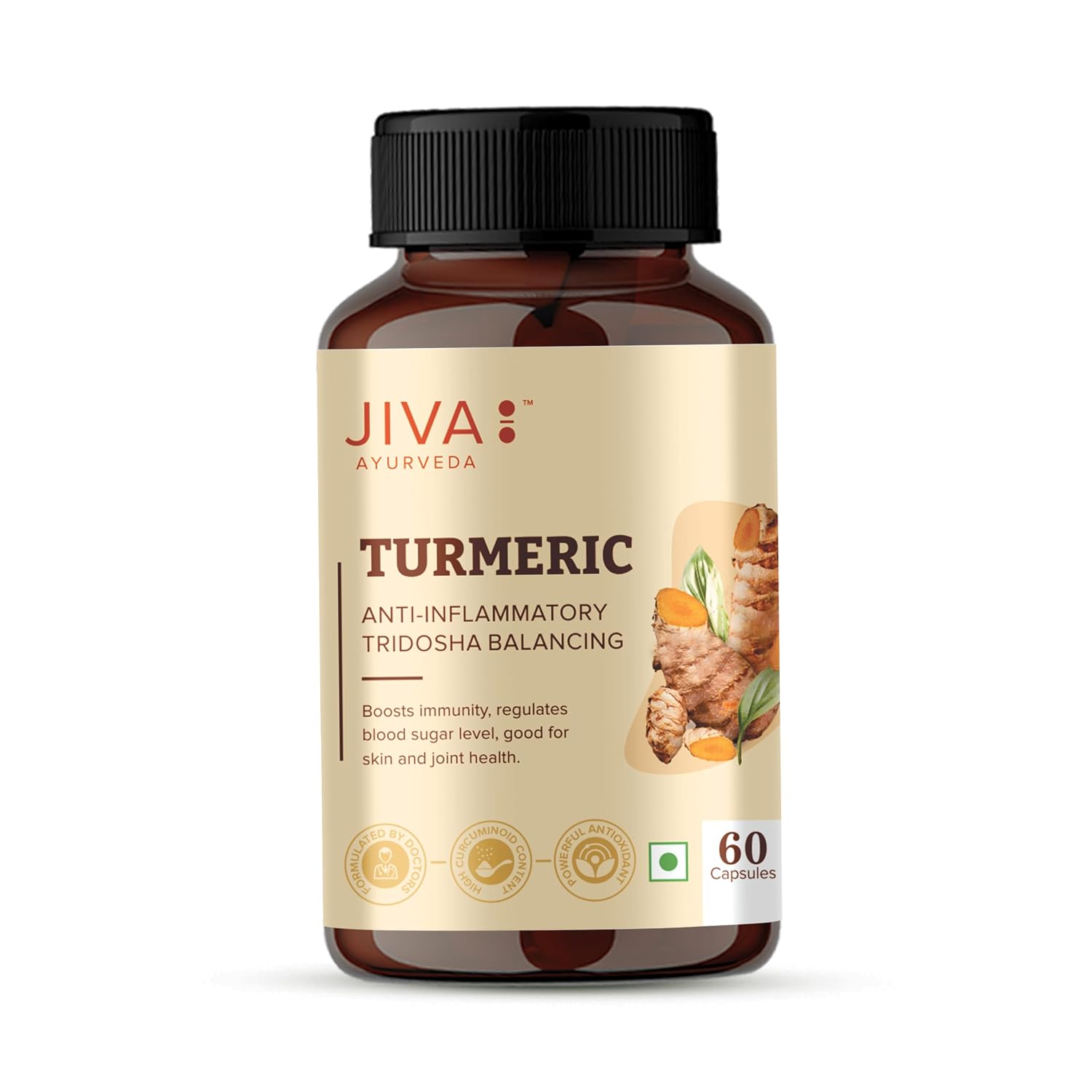 Jiva Ayurveda Turmeric Capsule – 60 Capsules For Immunity and Overall Health, blood sugar levels