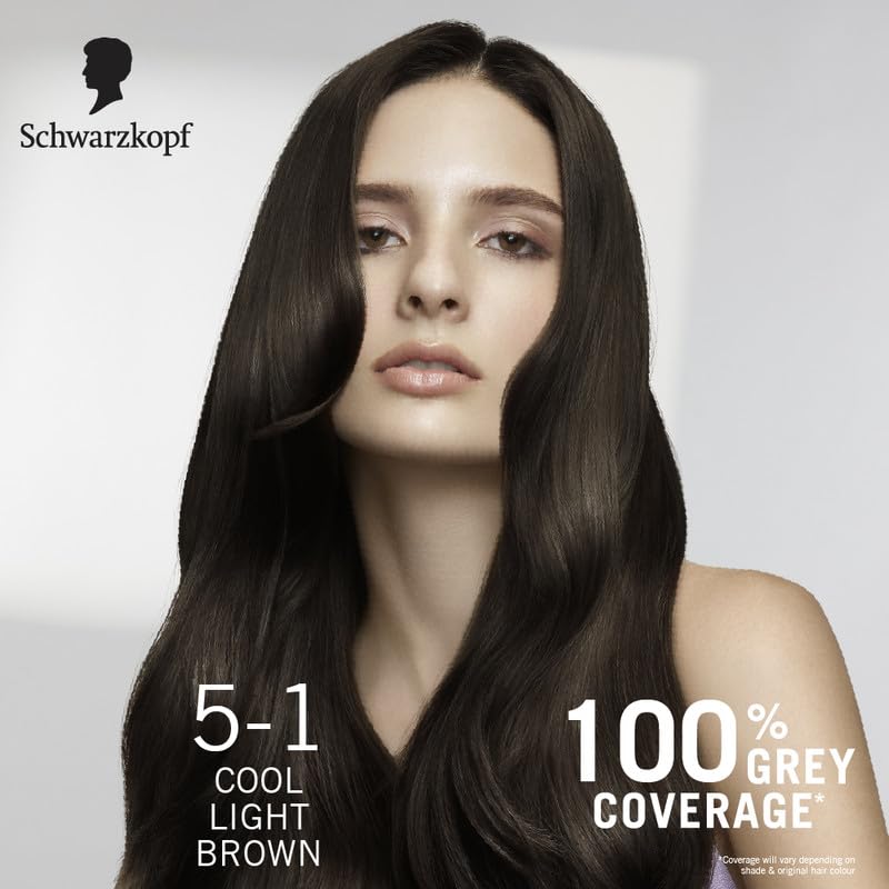 Schwarzkopf Colour Specialist At Home Permanent Hair Colour With Omegaplex Anti-Breakage Technology And Hyaluronic Acid With 2 After Colour Repair Masks For Softer Hair, 5.1 Cool Light Brown, 165m