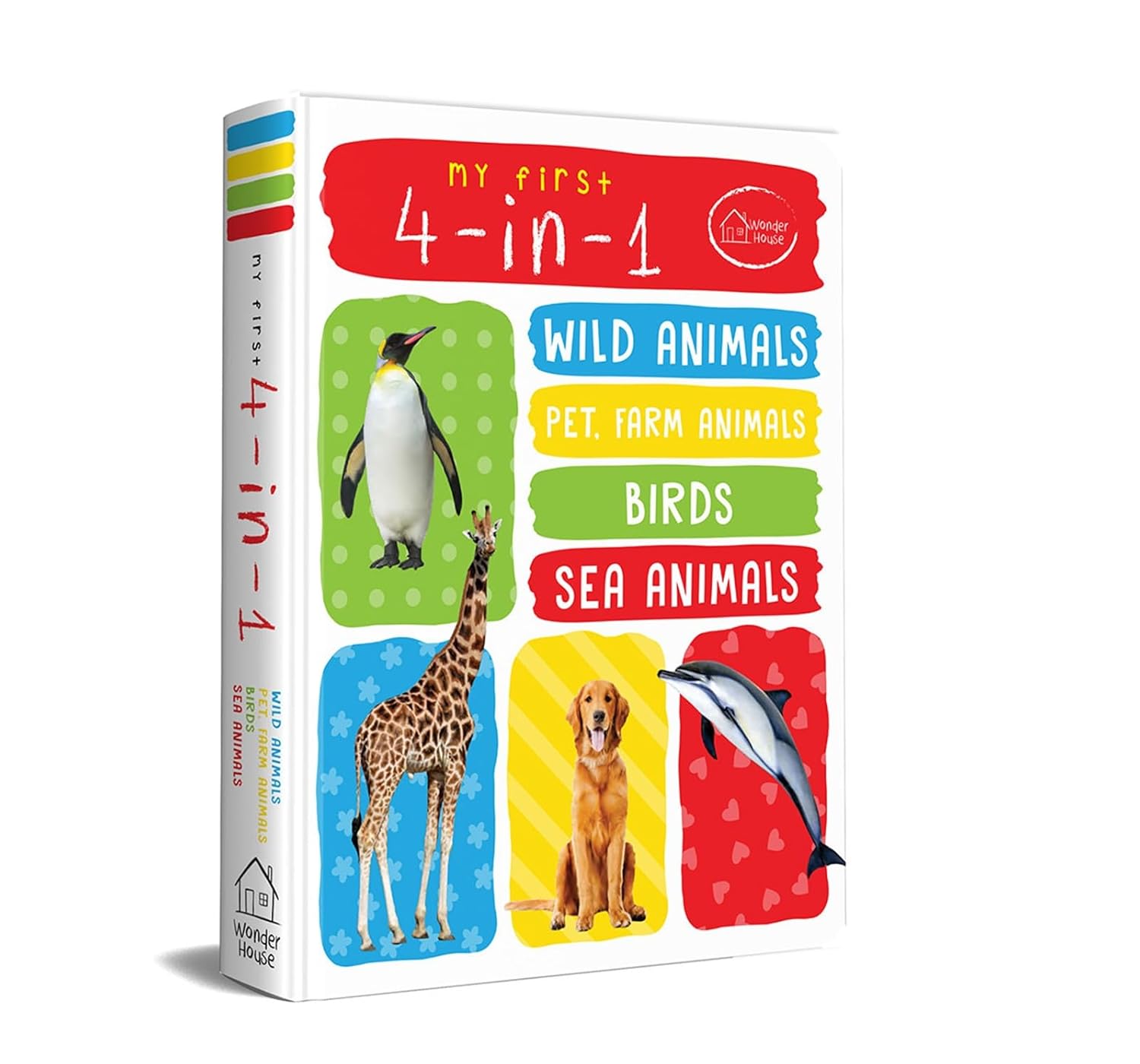 My First 4in1 Wild Animals, Pet & Farm Animals, Birds, Sea Animals (Padded Board Book)