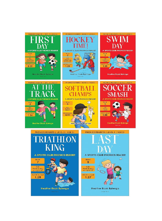 Phonics Readers Level 2 - Sports Club (Pack of 8) Books