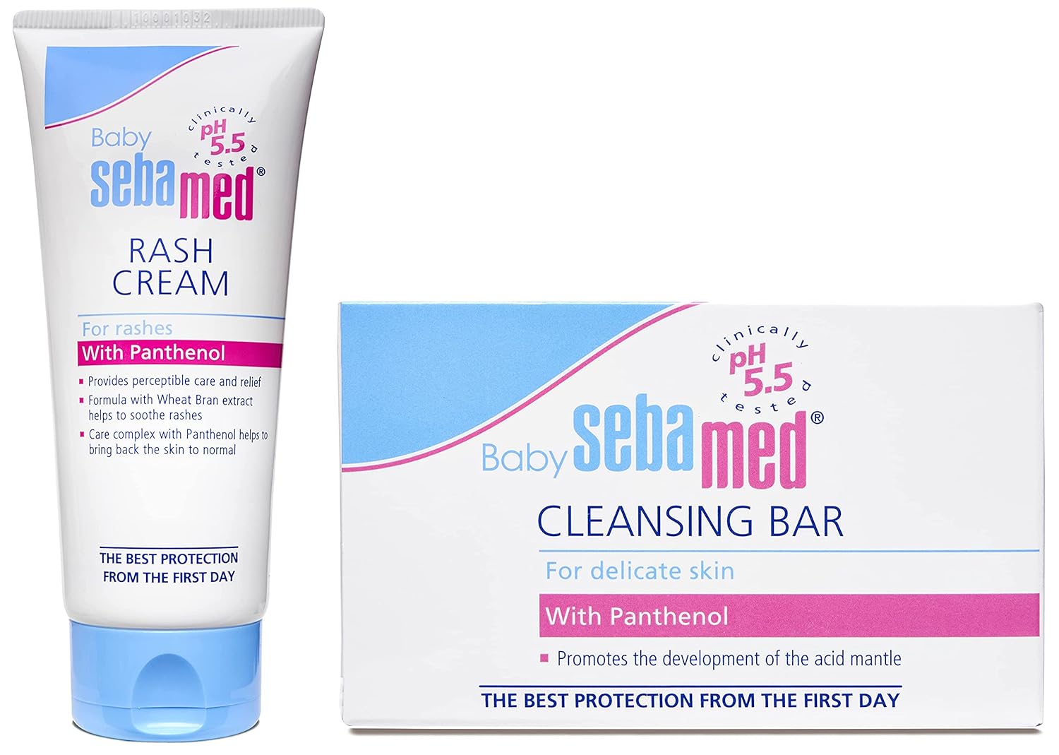 Sebamed Baby Rash Cream 100ml & Baby Cleansing Bar 100gm Combo