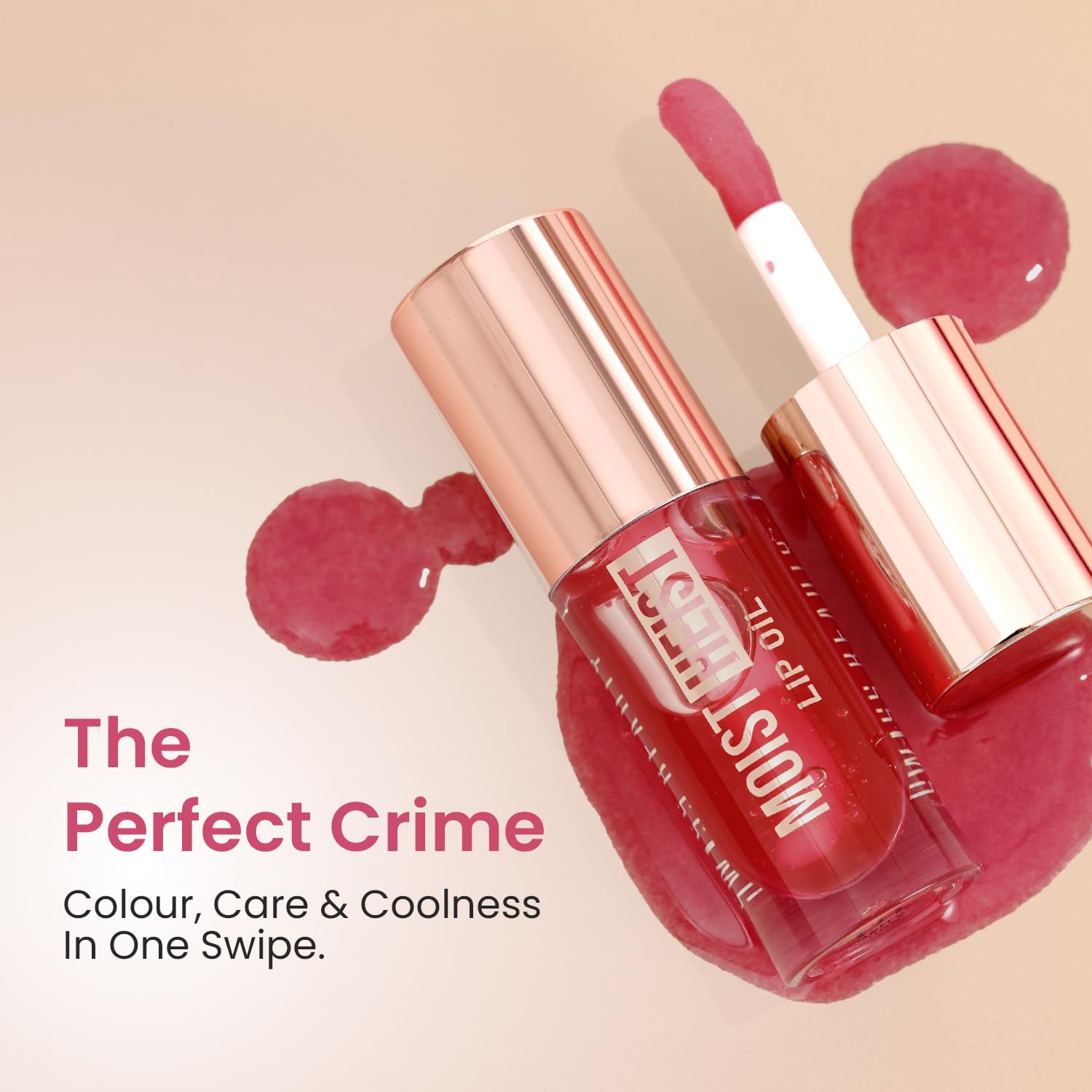 Swiss Beauty Moist Heist Lip Oil | Colour-Changing | With Vitamin E & Mint Oil | Nourish & Protect | Shade- 2: Cucumber Trap, 4.8g