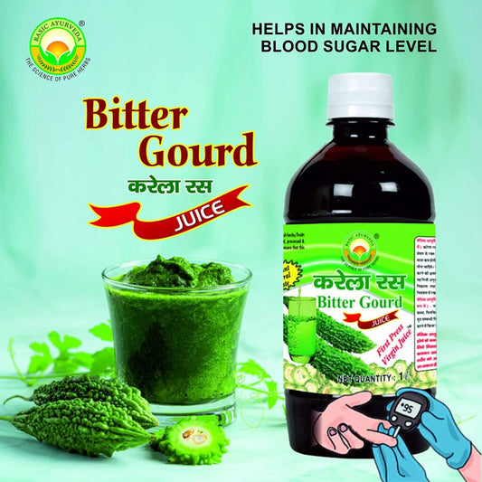 Basic Ayurveda Bitter Gourd Juice 1ltr For Immunity and Digestion, blood sugar levels and bad cholesterol levels