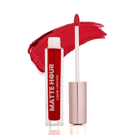 Swiss Beauty Matte Hour Liquid Lipstick | Non-Transfer Formula | Highly Pigmented | Up To 10-Hour Wear | Waterproof & Smudge-Proof | Enriched with Vitamin | Shade-11. Bloody Mary, 4.2ml
