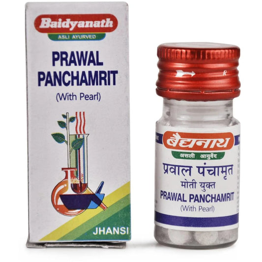 Baidyanath Prawal Panchamrit (Moti Yukta) (25tab) for digestive disorders , tumor and cysts