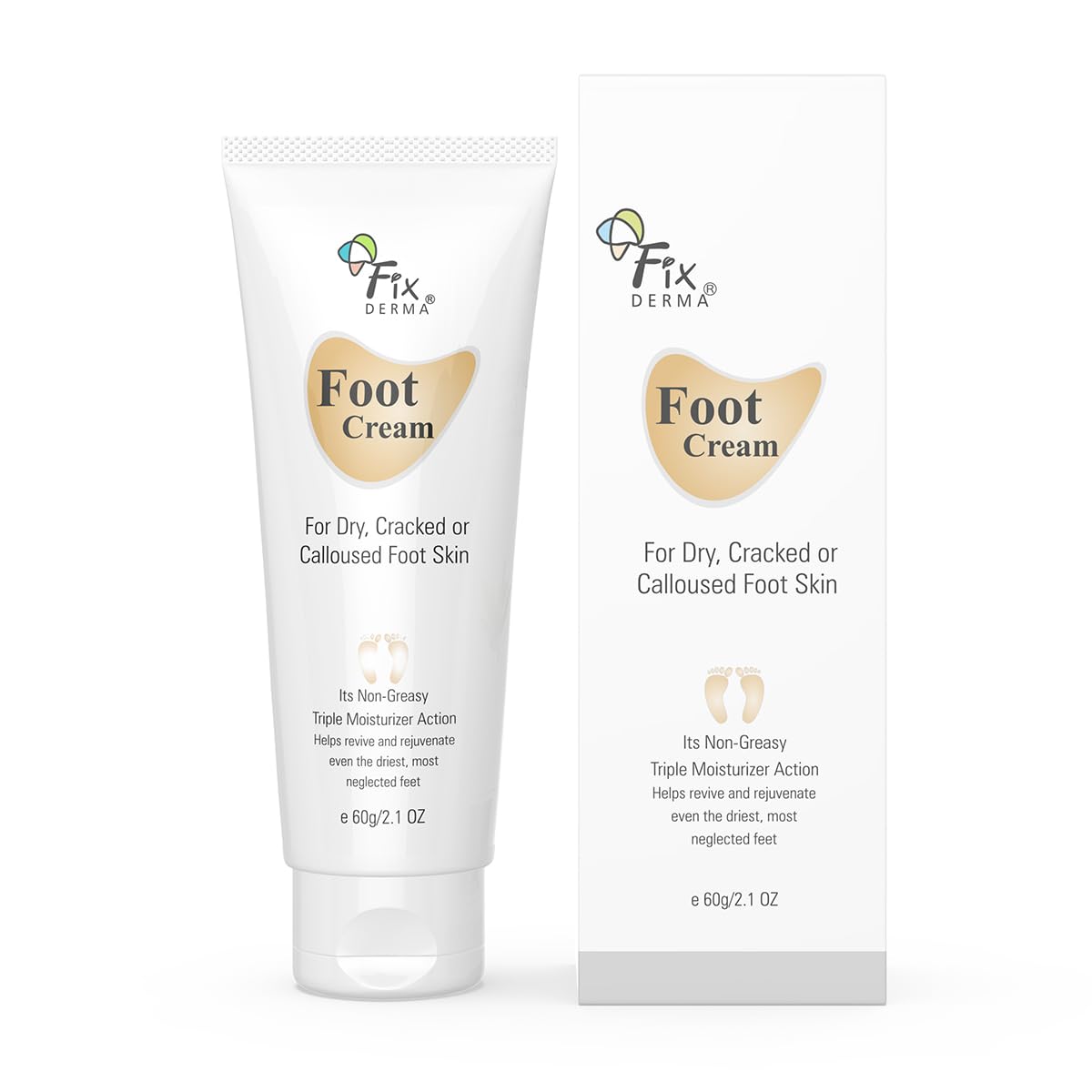 Fixderma Foot Cream Moisturizes, Soothes & Repair Dry, Cracked Heal & Calloused Foot Skin 60gm
