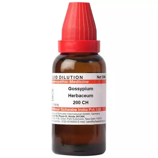 Dr Willmar Schwabe India Gossypium Herbaceum Dilution