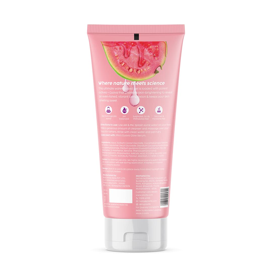 PLIX - THE PLANT FIX Vitamin C Juicy Face Wash (100 ml) Cleanser For Skin Brightening, With Pro Vitamin B5 For Moisturization & Alpha Lipoic Acid For Glowing Skin |
