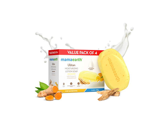 Mamaearth Ubtan Moisturizing Lotion Soap - (4 pcs)