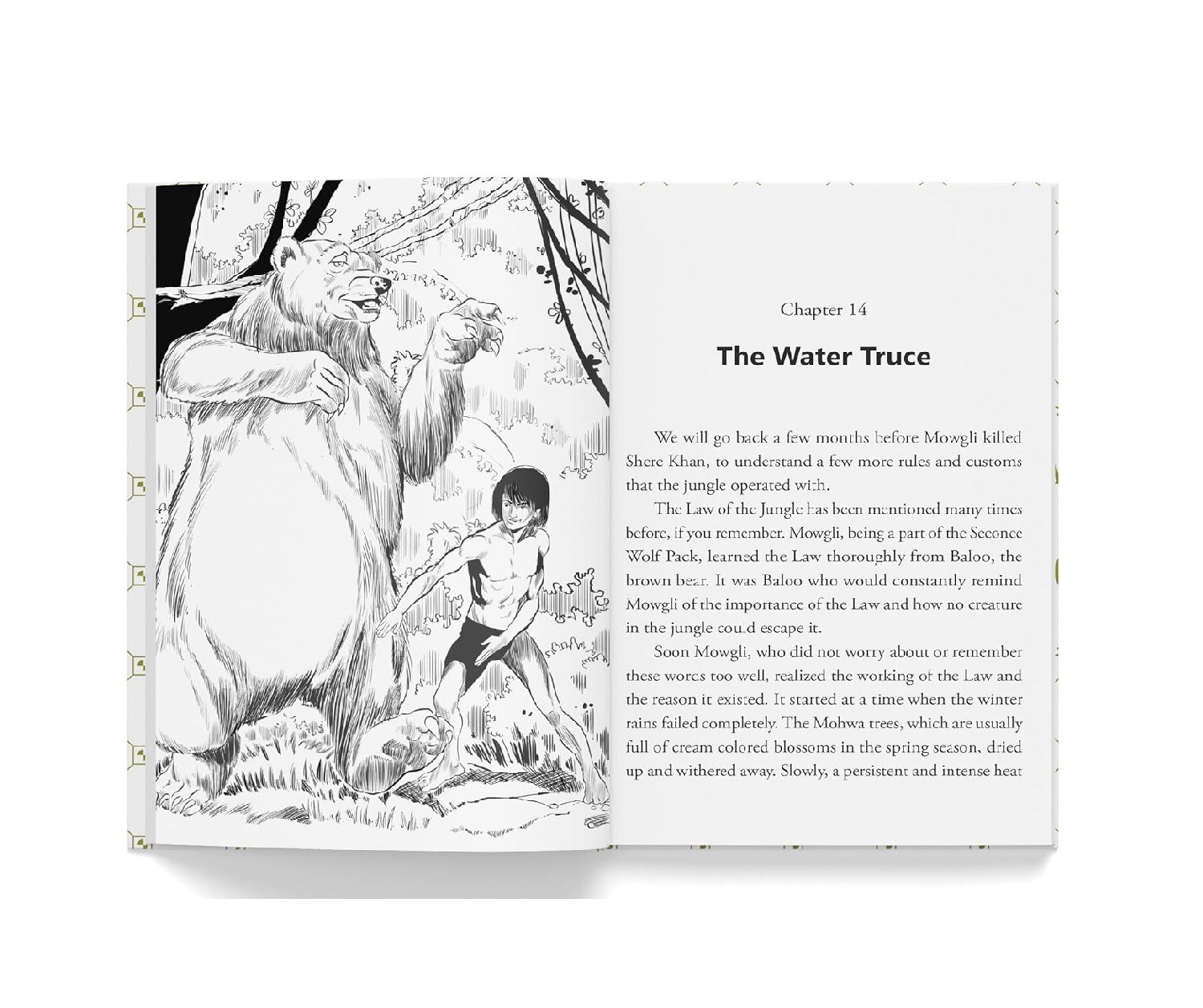 The Jungle Book: Illustrated Abridged Children Classics English Novel With Review Questions (Hardback) Hardcover  Book