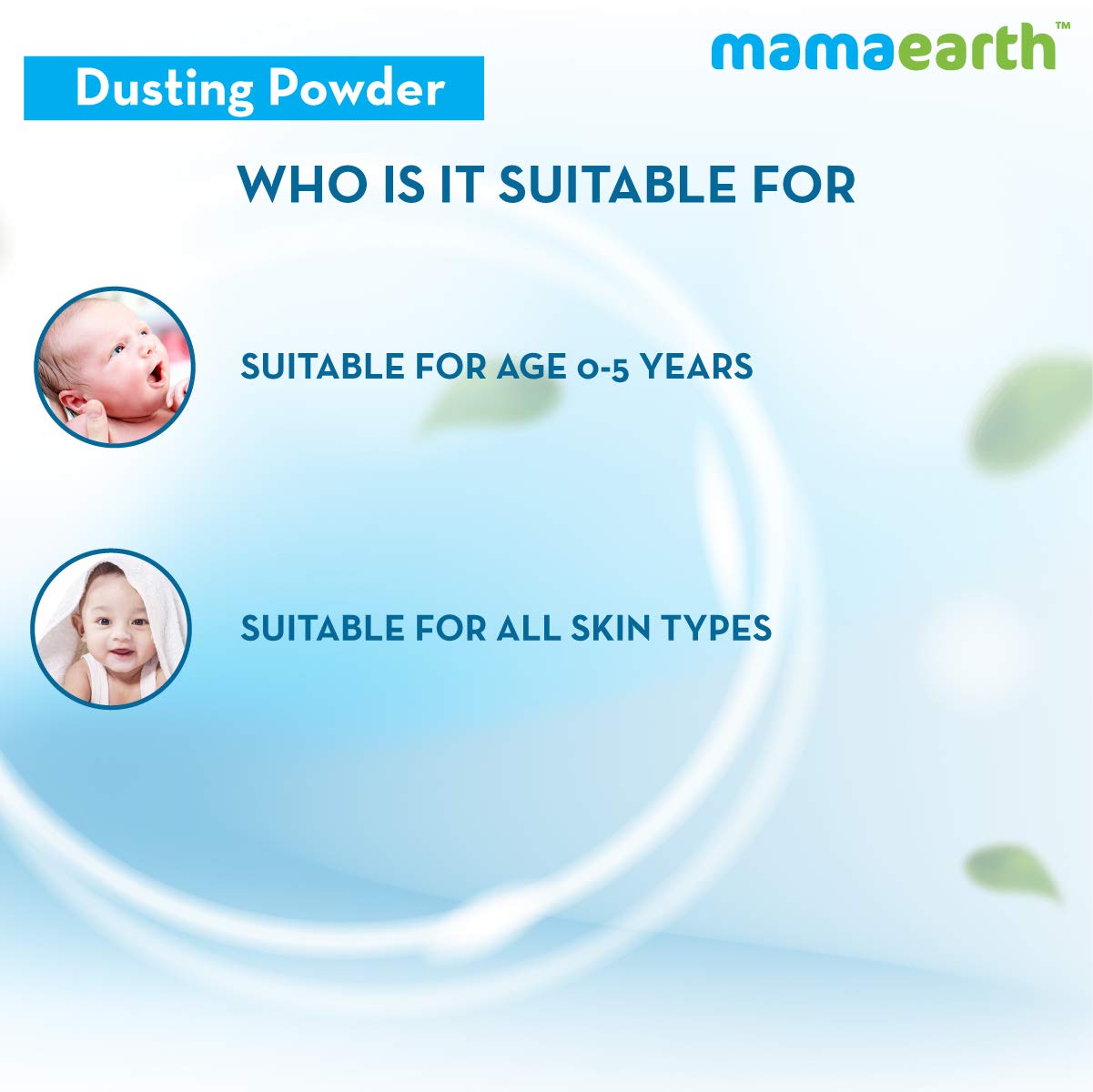 Mamaearth Dusting Powder with Organic Oatmeal & Arrowroot Powder for Babies – 300g