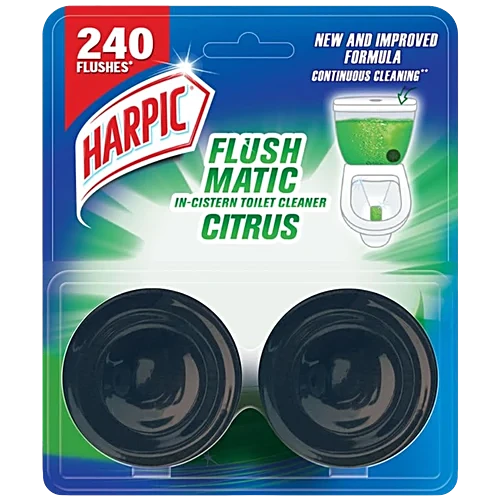 Harpic Flushmatic In-Cistern Toilet Cleaner Block - Citrus, 100 g