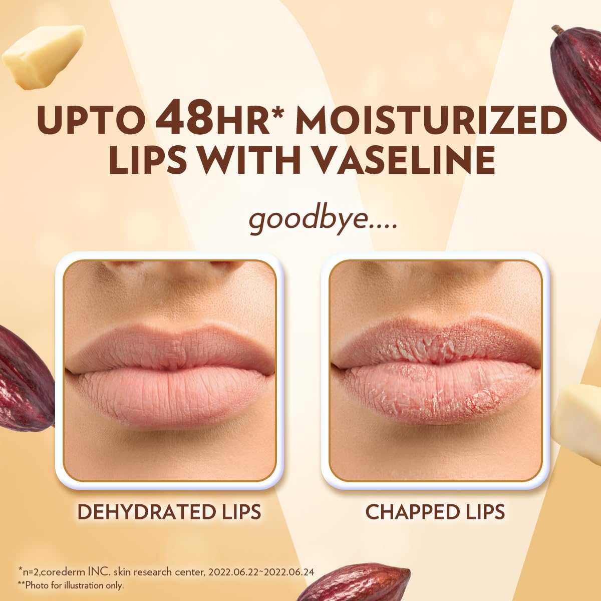 Vaseline Lip Care | Cocoa Butter Lip Balm Stick | up to 48Hr moisturization | with cocoa & shea butter | made in South Korea | 4.8g
