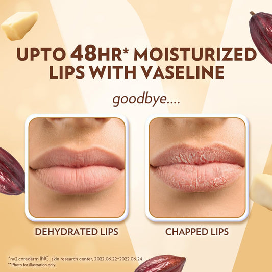 Vaseline Lip Care | Cocoa Butter Lip Balm Stick | up to 48Hr moisturization | with cocoa & shea butter | made in South Korea | 4.8g