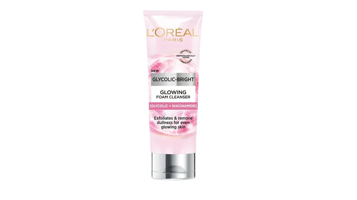 LOreal Paris Glycolic Acid Glowing And Protecting CSMS (Cleanser, Serum, Moisturizer, Sunscreen) Regime Kit - kit