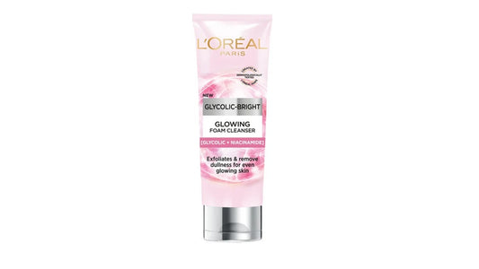 LOreal Paris Glycolic Acid Glowing And Protecting CSMS (Cleanser, Serum, Moisturizer, Sunscreen) Regime Kit - kit