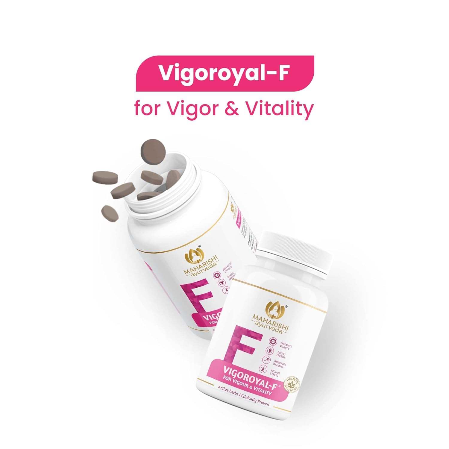 Maharishi Ayurveda Vigoroyal-F Tablet 60 Tablets For stress, vitality, energy, stamina