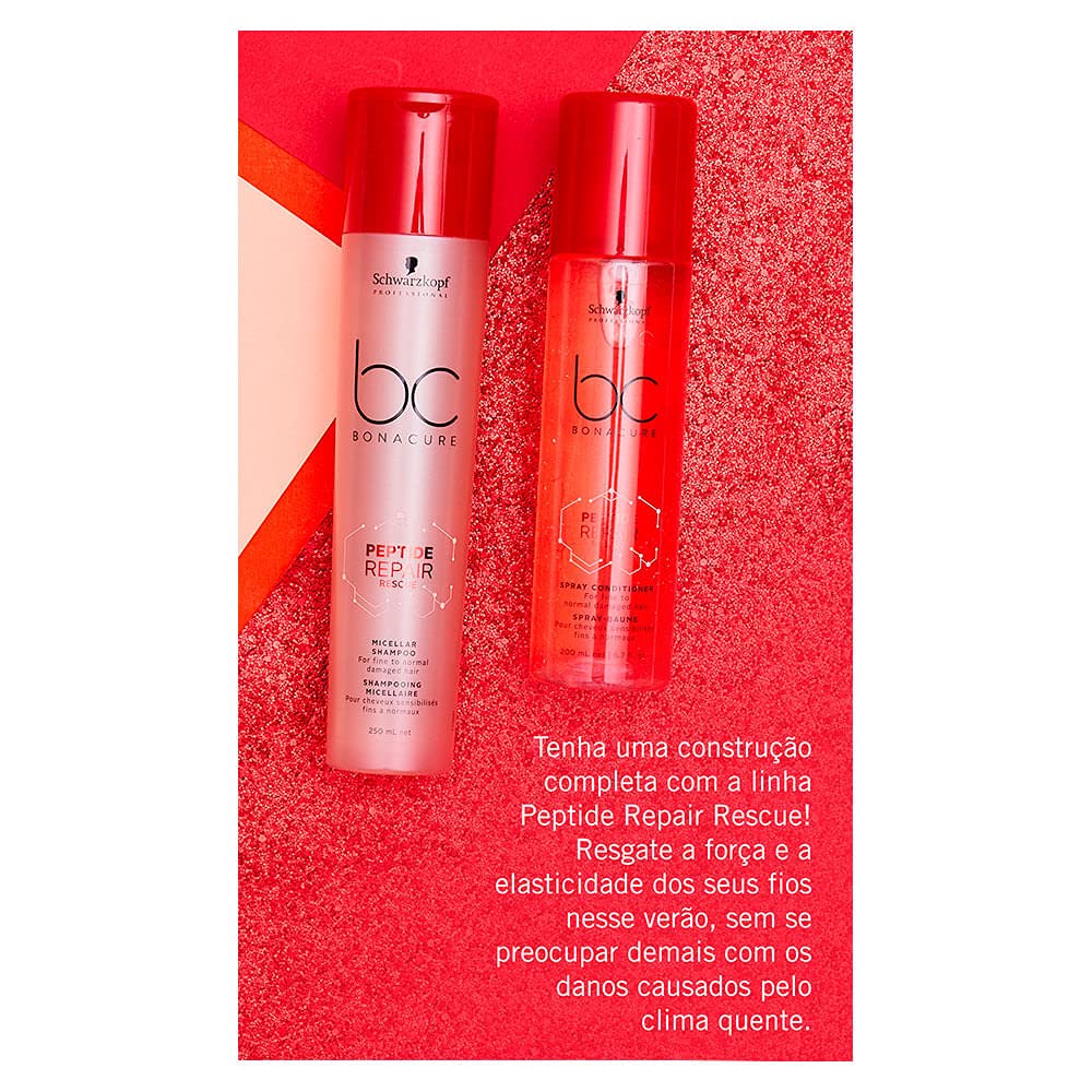 Schwarzkopf Professional Bonacure Peptide Repair Rescue Micellar Shampoo | For Damaged Hair | 1000ml