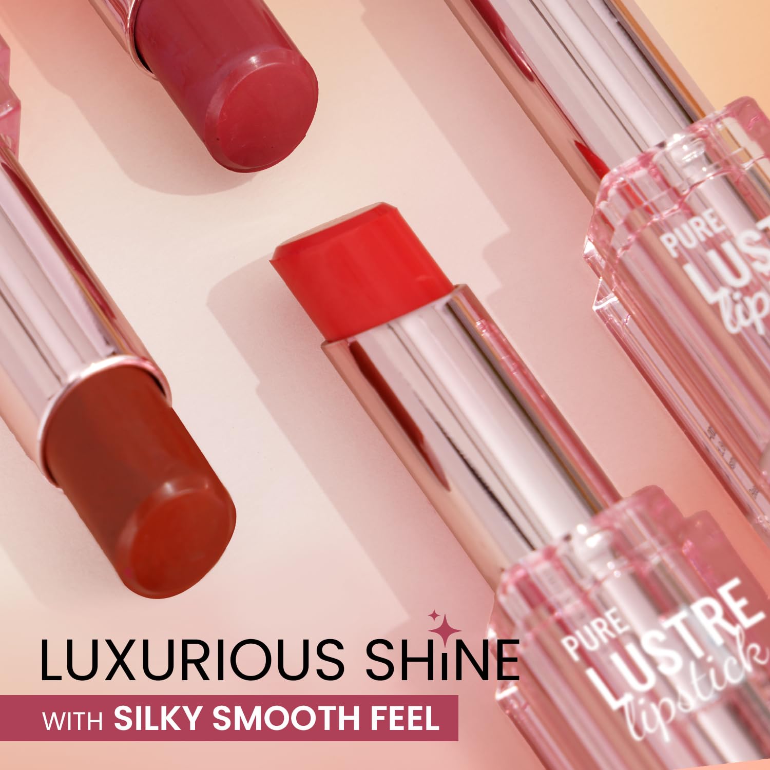 Swiss Beauty Pure Lustre Lipstick | High Shine Finish | Smooth Glide | With Olive Oil & Vitamin E | Hydrating | Shade- Twisted Caramel, 3.8gm