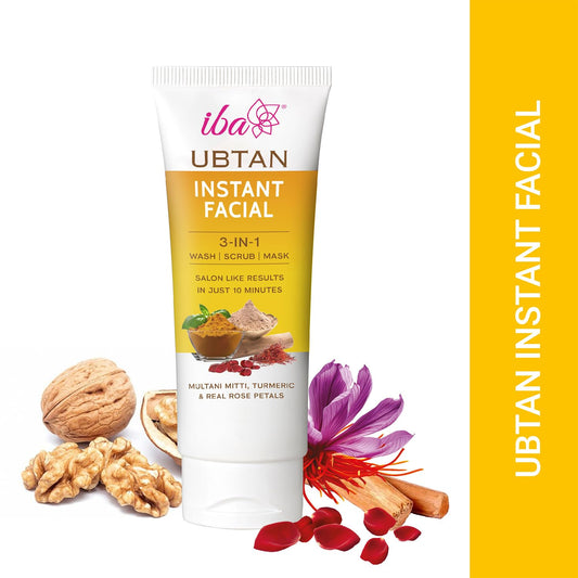 Iba Ubtan Instant Facial 3 IN 1 Wash, Scrub & Mask, 100g