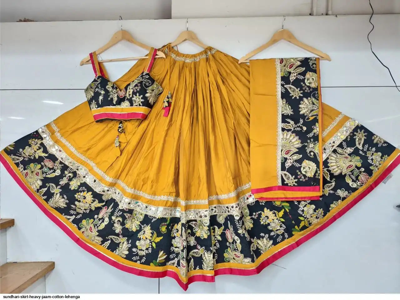 SUNDHARI SKIRT HEAVY JAAM COTTON LEHENGA