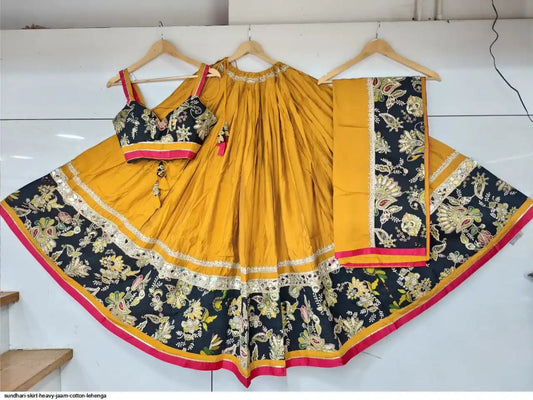 SUNDHARI SKIRT HEAVY JAAM COTTON LEHENGA