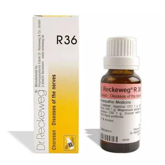 Dr Reckeweg R 36 Drops Homeopathic 22 ml for Nerves Disease Neurology
