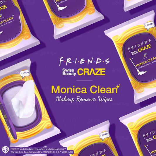 Swiss Beauty Craze Monica Clean Makeup Remover Wipes | Clean & Fresh | Zero Makeup Residue | Soft & Hydrating | 30 Pieces | Easy To Use