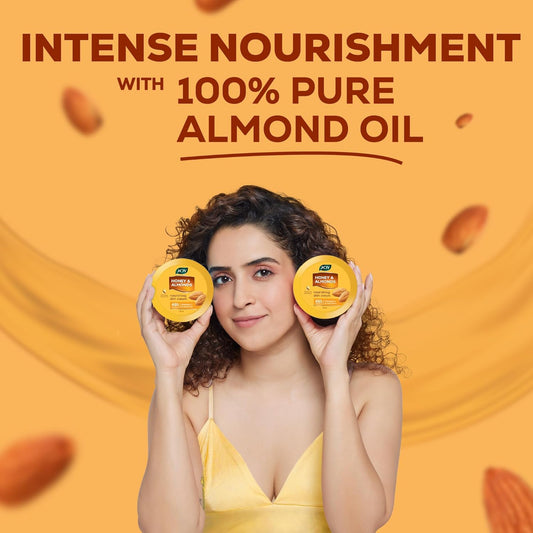 Joy Honey & Almonds Deep Nourishing Moisturizer for Dry Skin | Skin Cream for Face, Hands & Body | Contains Natural Sunscreen for Glowing Skin | Retains Natural Moisture Balance, 500ml