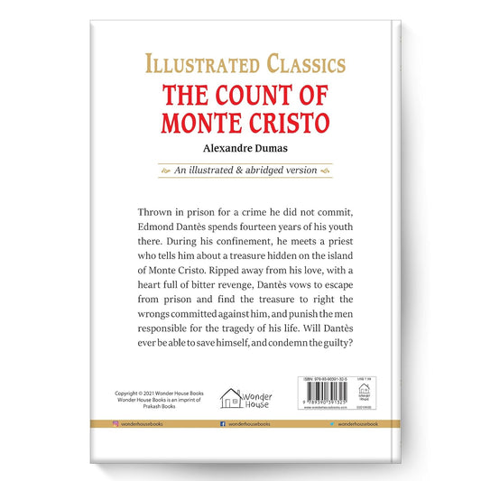 The Count of Monte Cristo : Illustrated Abridged Children Classics English Novel with Review Questions Hardcover  Book