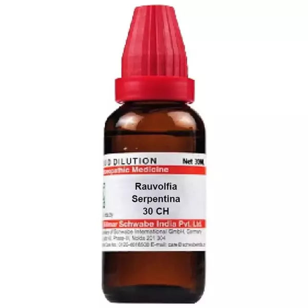 Dr Willmar Schwabe Rauvolfia Serpentina Dilution 30ml for high blood pressure mental disorders