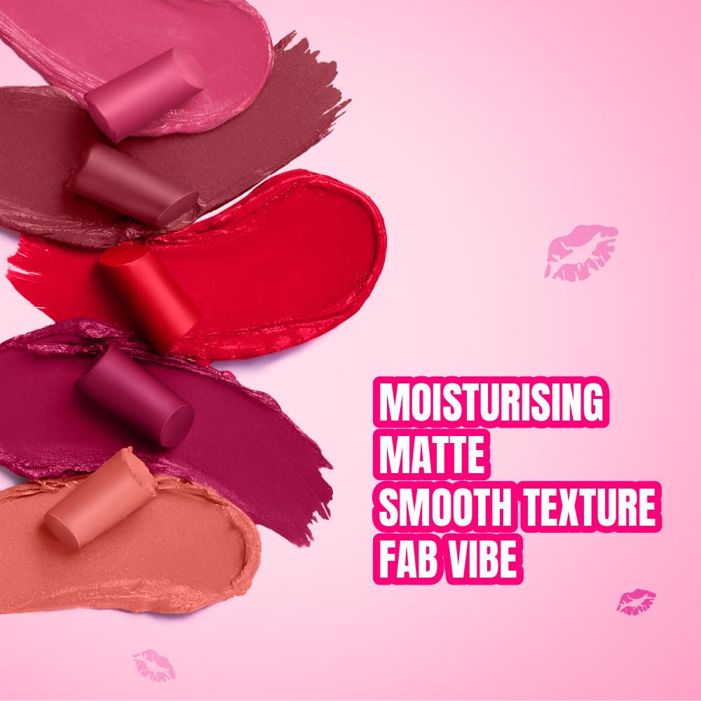 Elle 18 Color Pops Matte, Brown Temptation, Matte Finish, Moisturising Bullet Lipstick, Infused with Shea Butter and Jojoba Oil| 4.3g