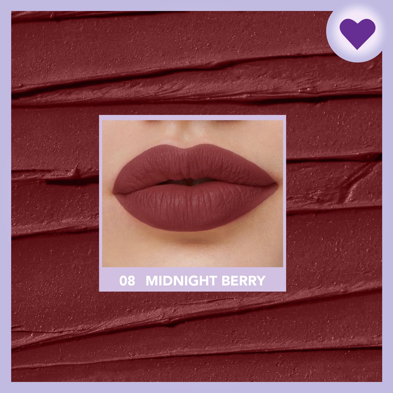 Blue Heaven Love Capsule Powder Matte Lipstick Infused With Vitamin E & Castor Oil for Intense Hydration| High Color Payoff| Matte Finish| Long Lasting Lipstick for women |Midnight Berry, 4gm