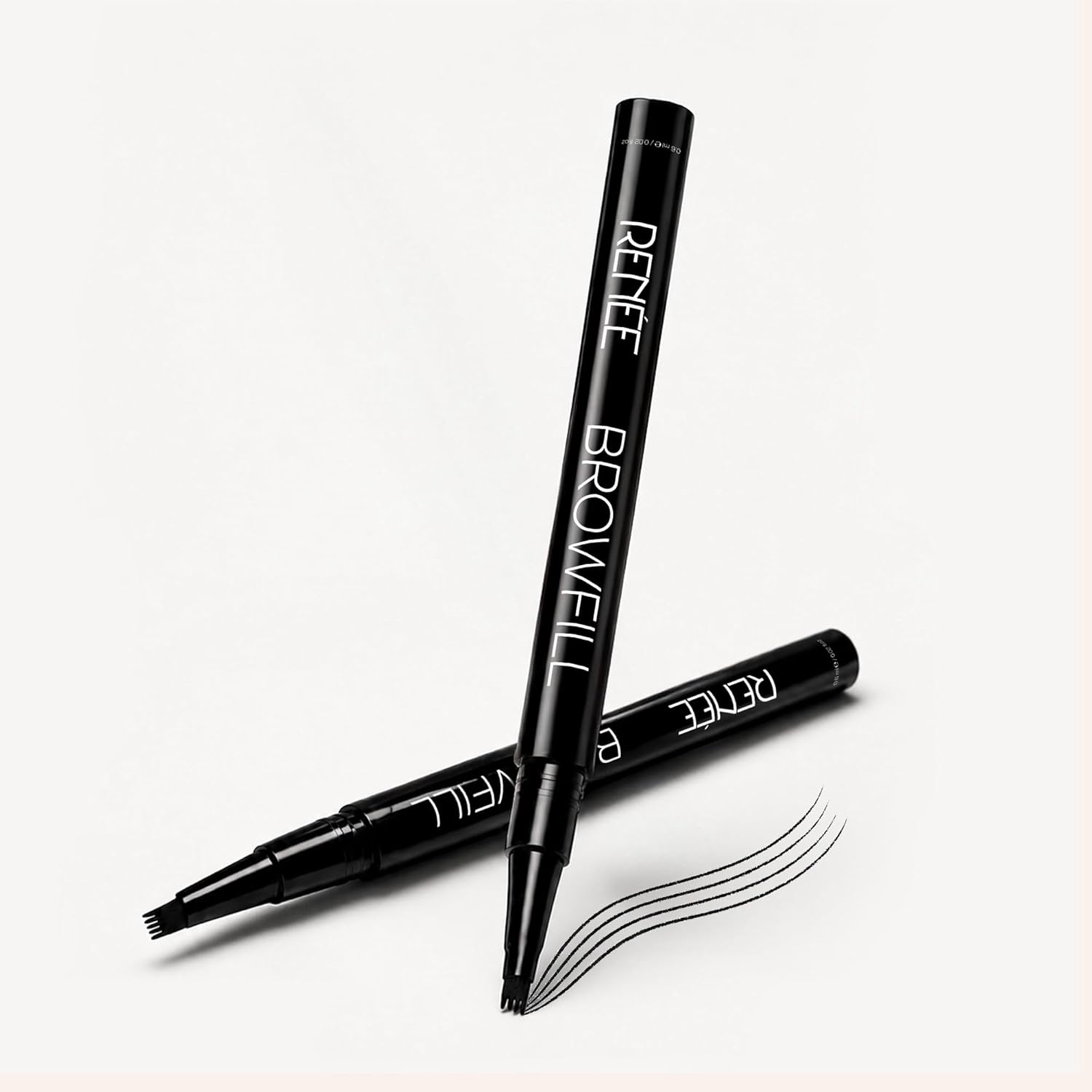RENEE Browfill Eyebrow Pen - Black | Waterproof & Smudge-Proof | One Swipe Application | Micro Precision | Natural & Long-Lasting Finish | For Denser & Fuller Eyebrows | Easy to Use | Cruelty-Free