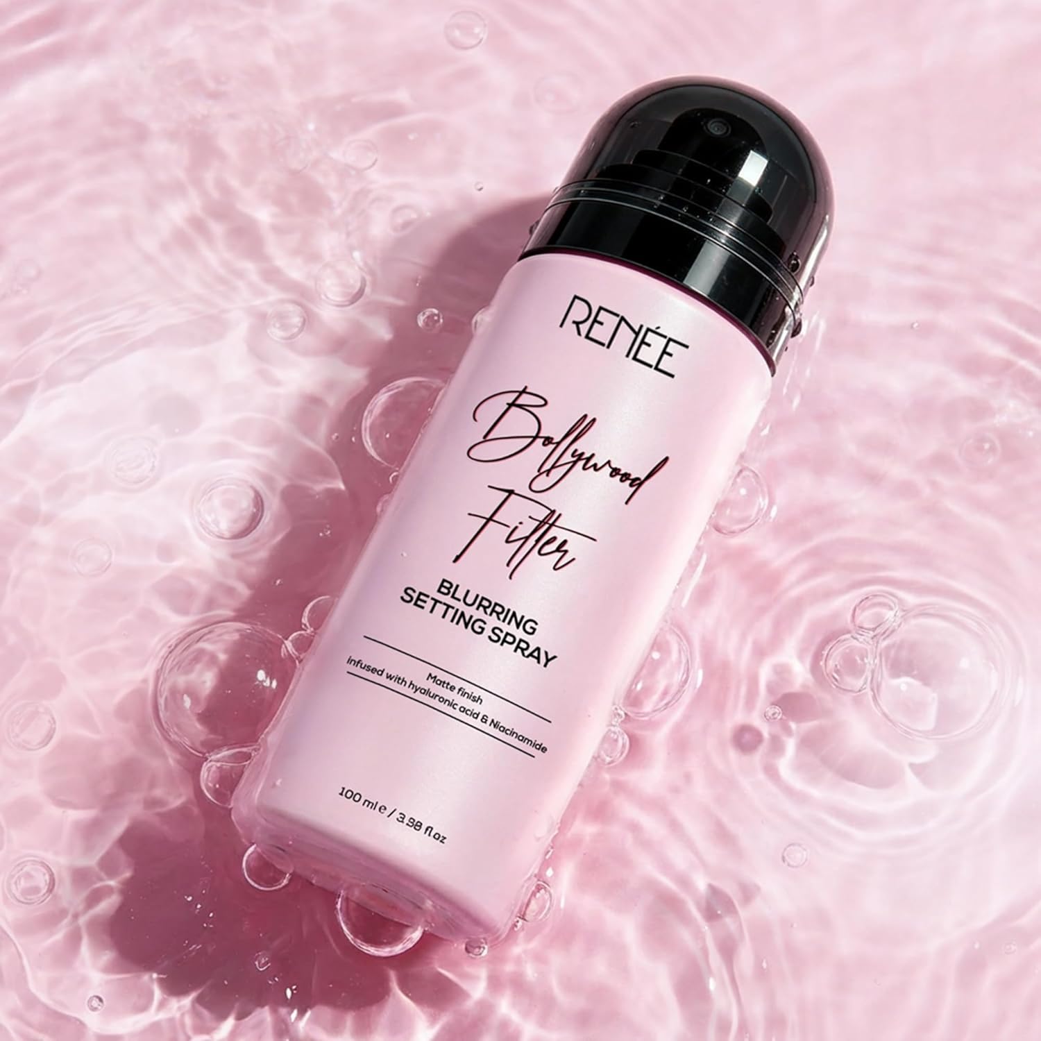 RENEE Bollywood Filter Blurring Setting Spray for Face Makeup, Matte Finish & Pore Blur Effect with Niacinamide & Hyaluronic Acid, Long Lasting Makeup Fixer & Shine Control, Fine Mist 100ml