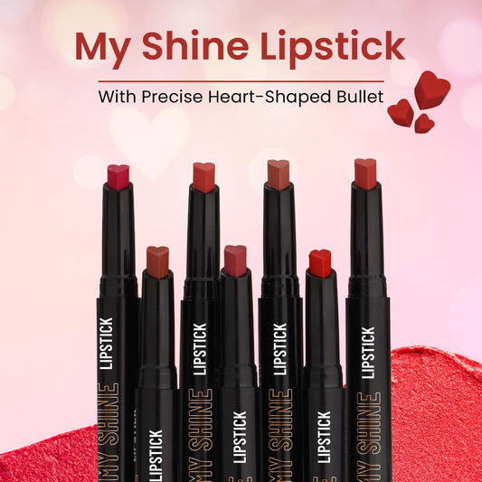 Swiss Beauty My Shine Creamy Lipstick with Vitamin E | Long Lasting Lipstick with Shiny finish | Shade-Frozen Plum, 1.5gm