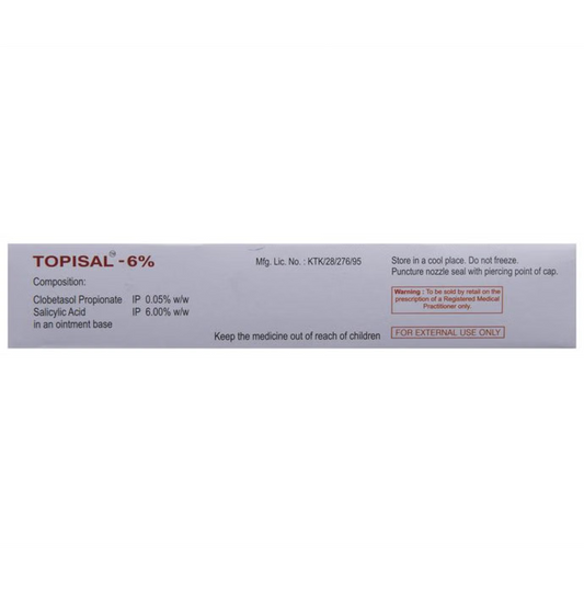 Topisal 6% Ointment (30gm) For Eczema, Skin Redness, Itching