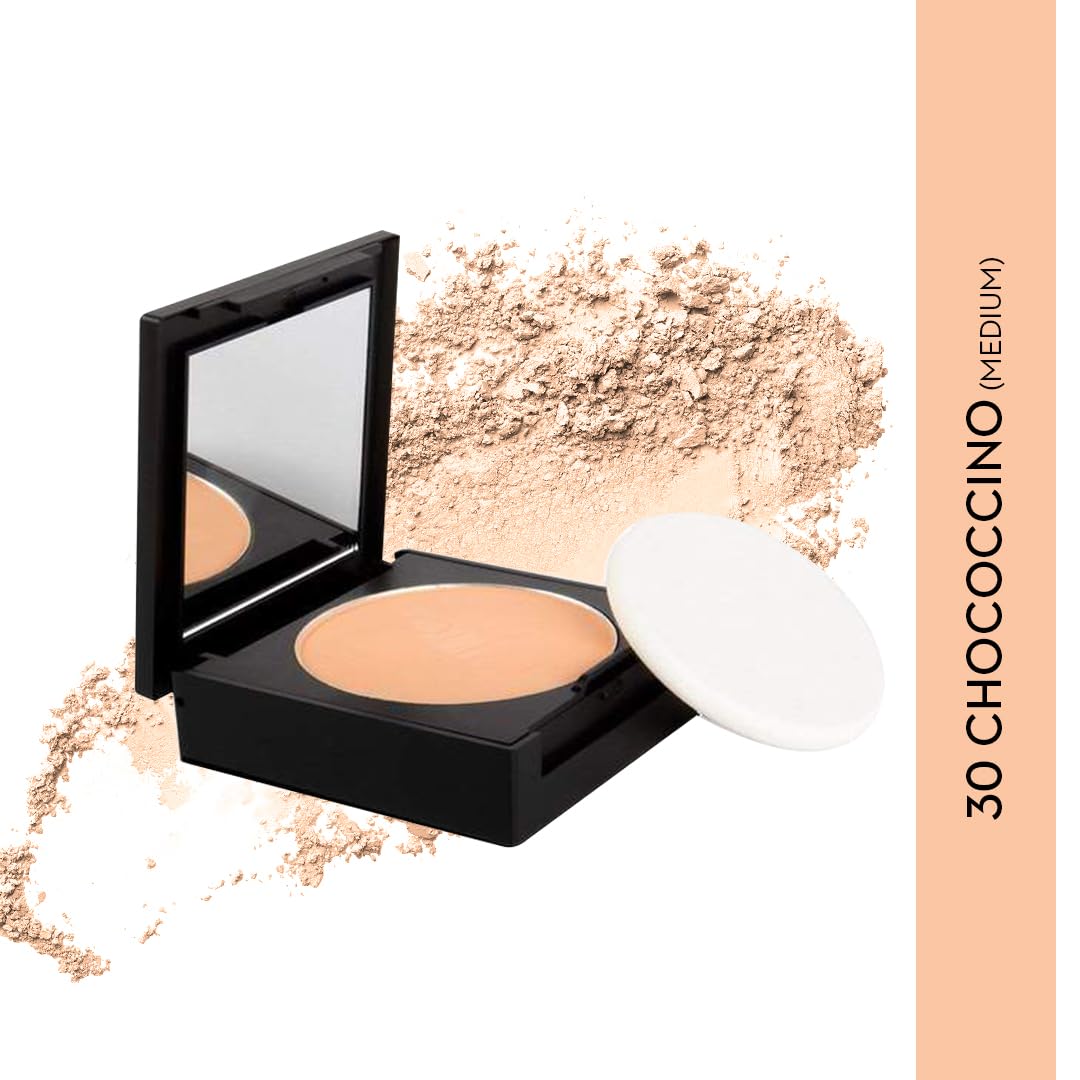 SUGAR Cosmetics Dream Cover Matte Compact Powder For All Skin Type With Spf 15 & Vitamin E | Pressed Setting Powder | Blurs Pores | 6Gm - 30 Chococcino, Beige