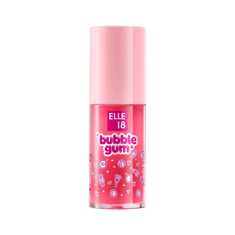 Elle 18 Bubblegum Lip Jelly, Lip Gloss - Cherry, Pigmented, Fuller Lips|5 ml