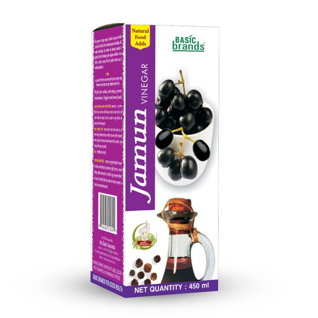 Basic Ayurveda Jamun Vinegar 450 ml For diabetes, digestive system, bowel movement