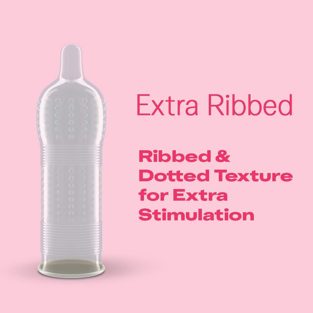 Durex Extra Ribbed Condoms for Men – 10 Count