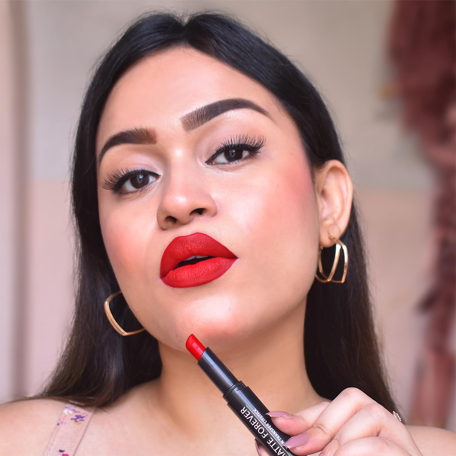 Iba Matte Forever Non-Transfer Lipstick for Women - 11 Nikkah Red 2g