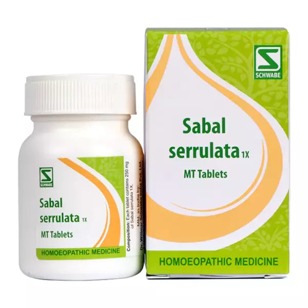 Dr Willmar Schwabe India Homoeopathic Sabal Serrulata 1X MT Tablets (20g) for cough weight loss