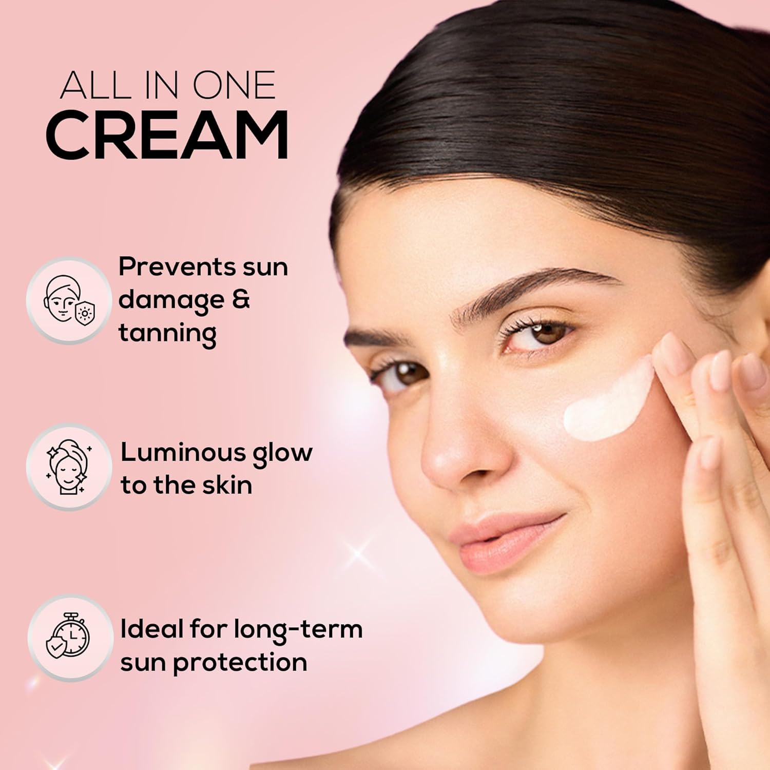 RENEE Lumi Glow Highlighting Sunscreen with SPF 50 | In-Vivo Tested | With Niacinamide & Hyaluronic Acid | Lightweight & Non-Sticky | No White Cast | Protects against UVA-UVB | Radiant Finish | 50g
