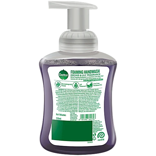 Dettol Orchid & Lily Fragrance Foaming Handwash, 250 ml